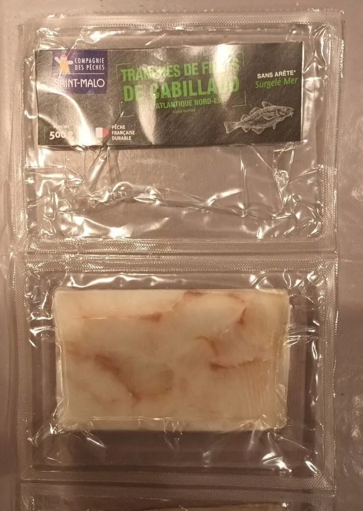 Tranches de filet de cabillaud