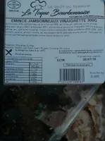 Emincé jambonneau vinaigrette