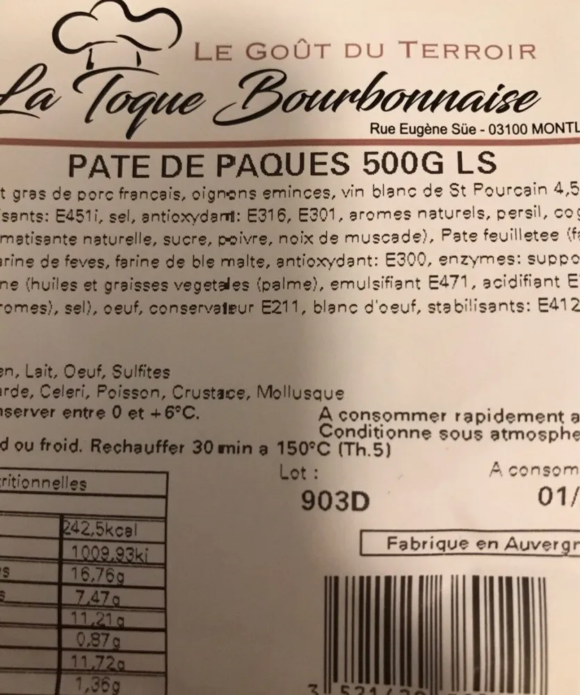 Pate de paques