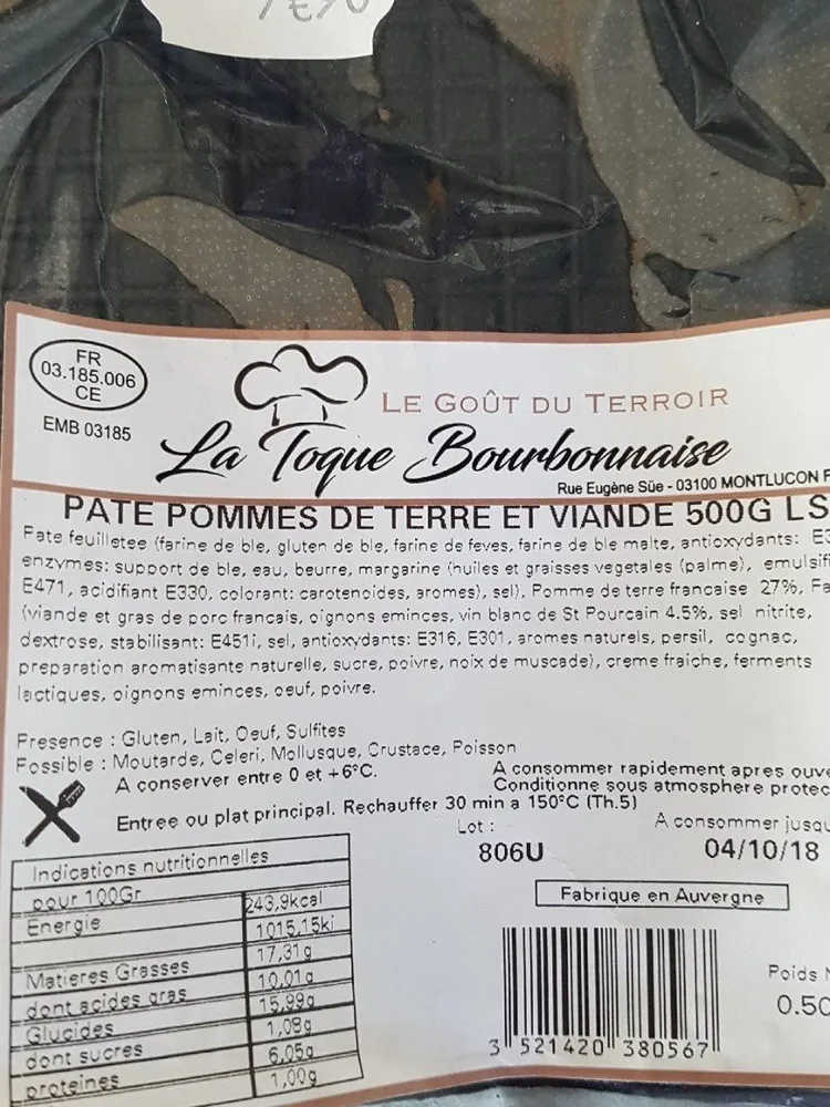 Pâtés pomme de terre et viandes