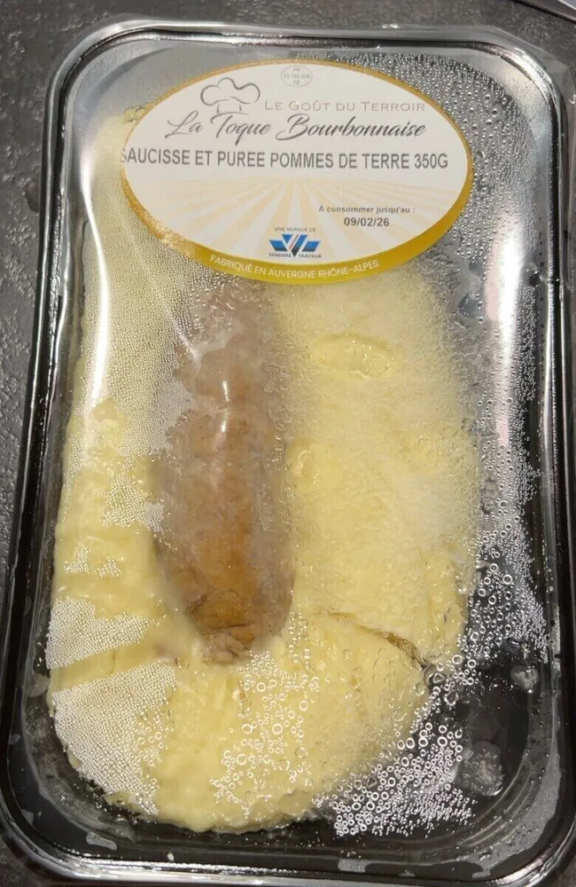 Saucisse et purée pommes de terre 350 g