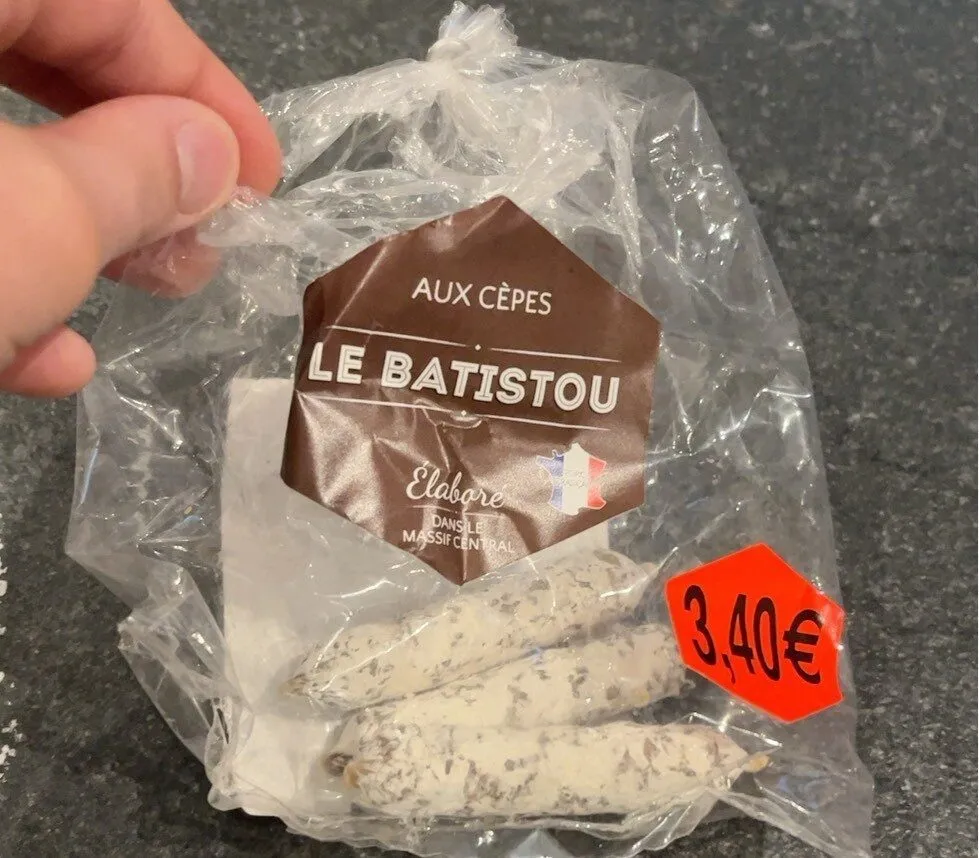 Saucisson aux cèpes