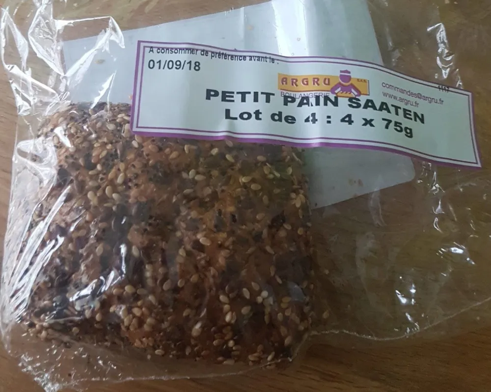 Petit pain Saaten : lot de 4 : 4x75g