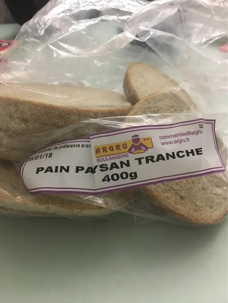 Pain paysan tranché 400g
