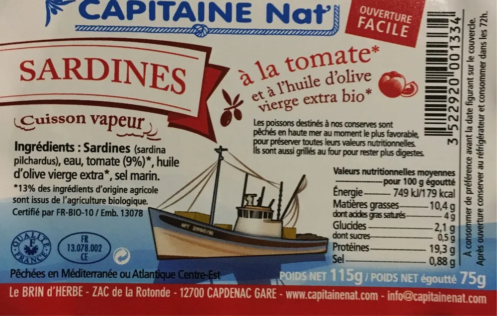 Sardines à la tomate