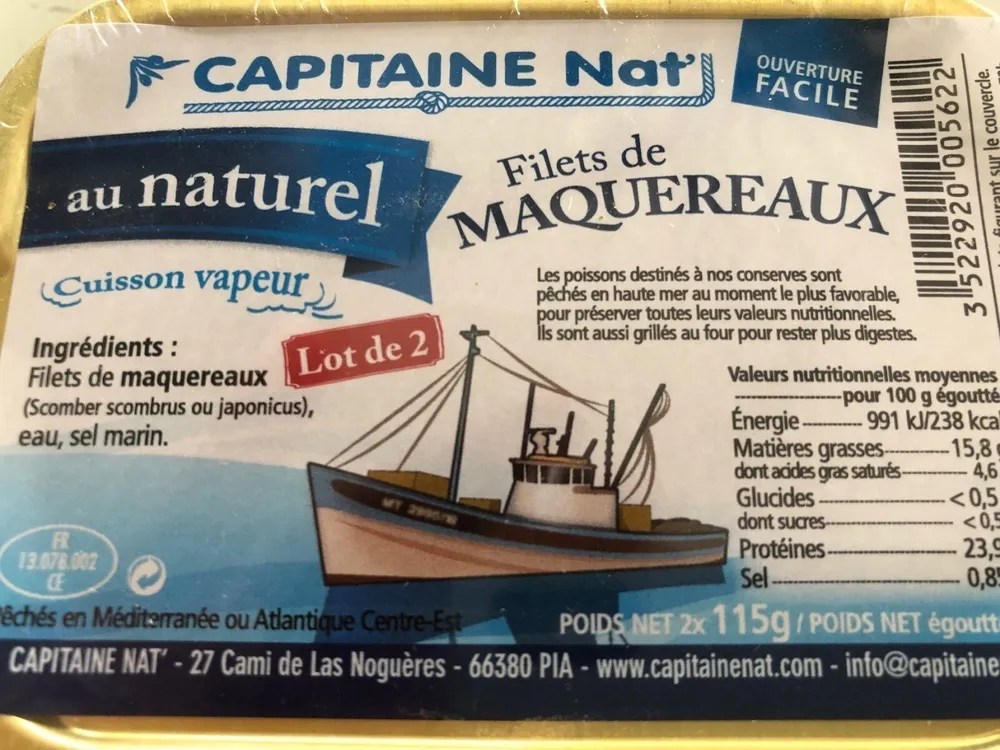 Filets de maquereau