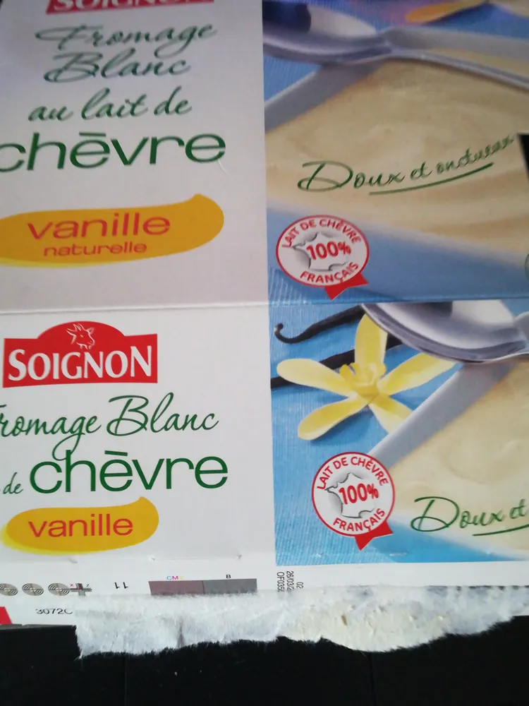 Soignon fromage blanc vanille au lait de chevre
