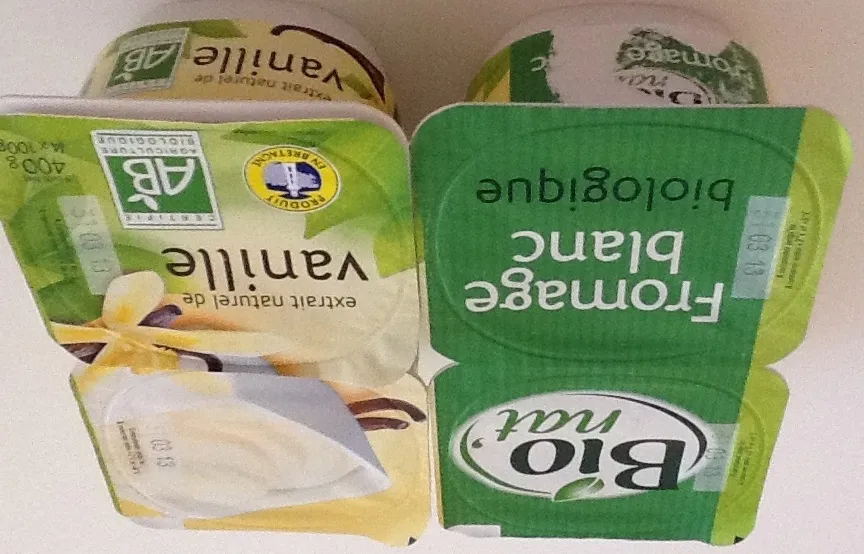 Fromage blanc biologique extrait naturel de vanille