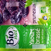 Yaourts au lait entier pruneaux Bio Bionat
