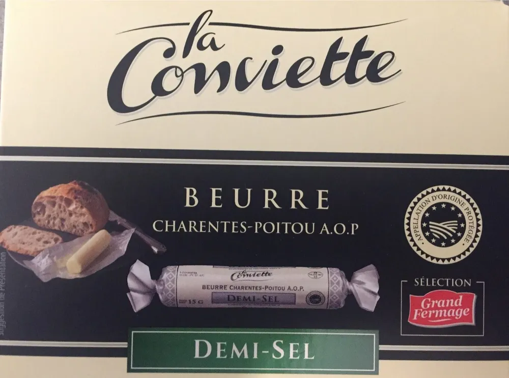 Beurre demi-sel Charentes-Poitou AOP