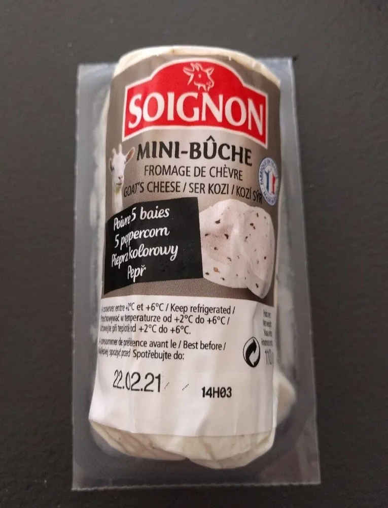 Mini bûche de chèvre aux 5 poivres