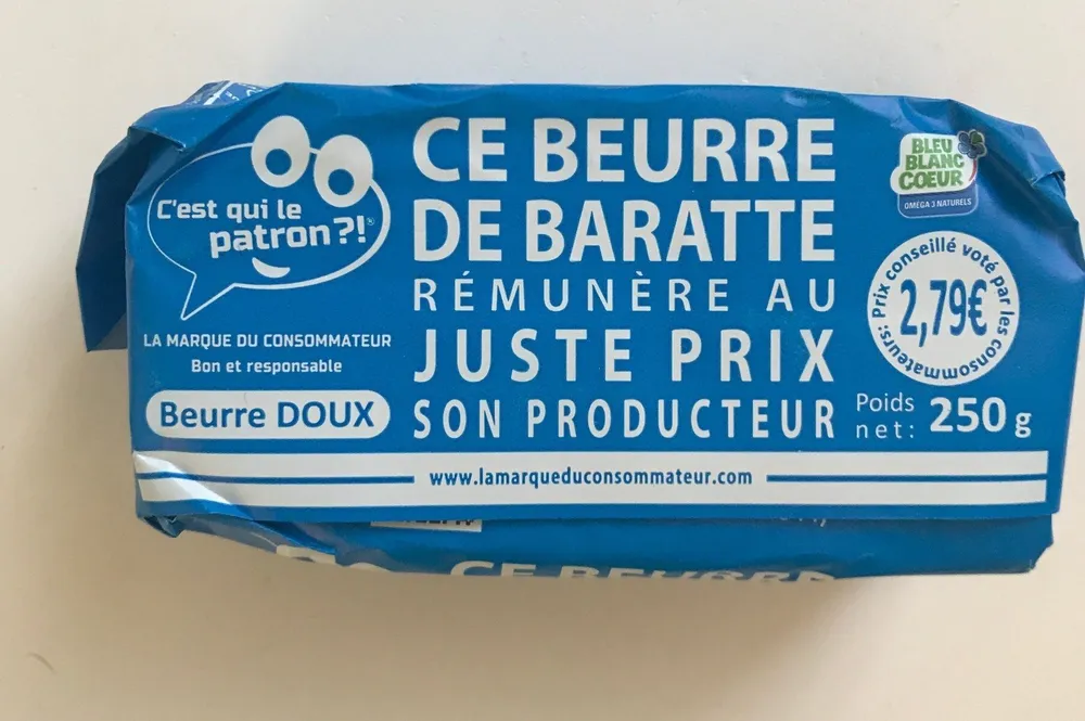Beurre de Baratte Bleu-Blanc-Coeur