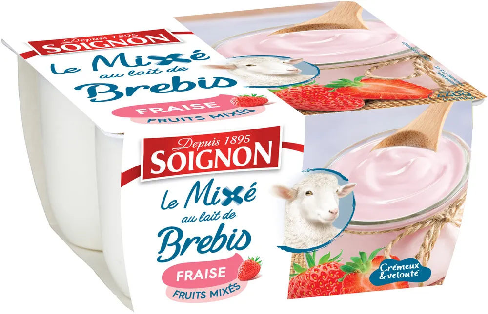 Le mixé au lait de brebis fraise
