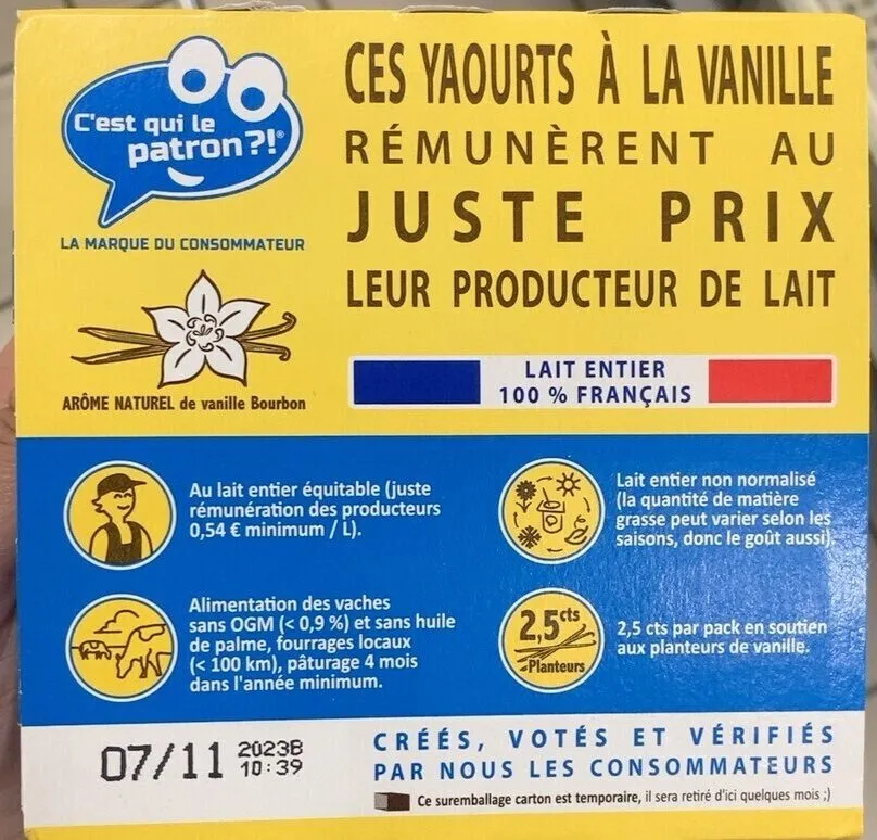 Yaourt vanille