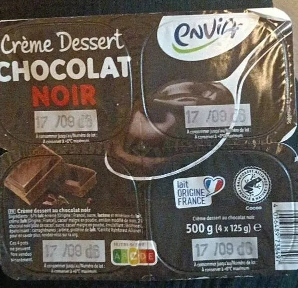 Crème dessert chocolat noir