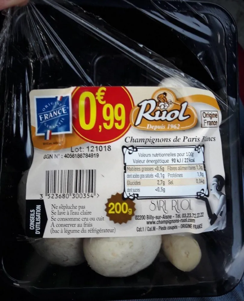 Champignons de Paris Blancs