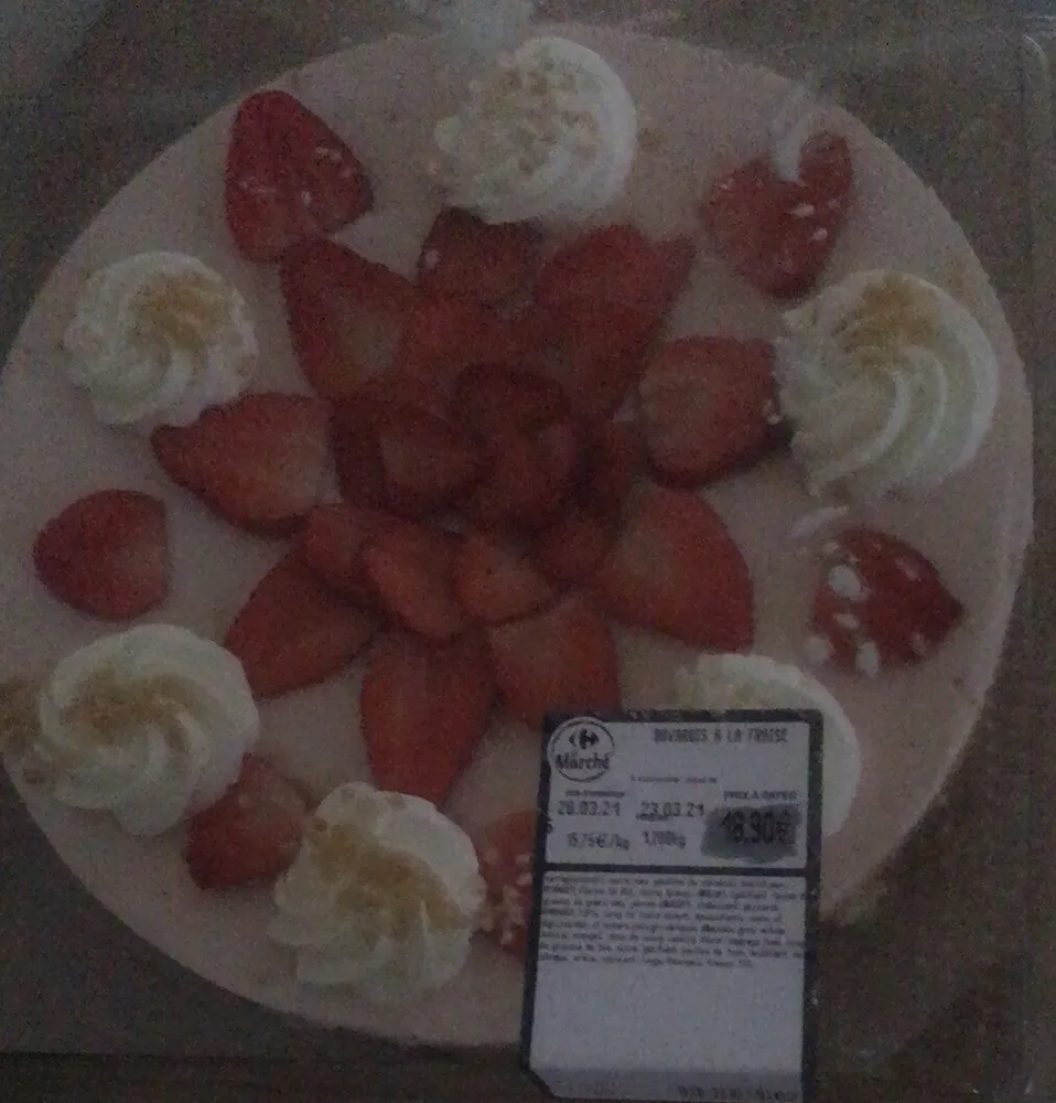Vavarois a la fraise