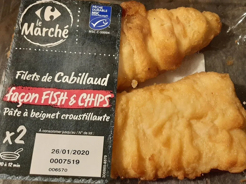 Filet de cabillaud façon fish and chips