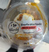 Crevettes décortiquées Façon pesto rouge et tomates