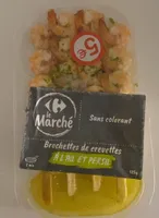 Brochettes de crevettes à l'ail et au persil
