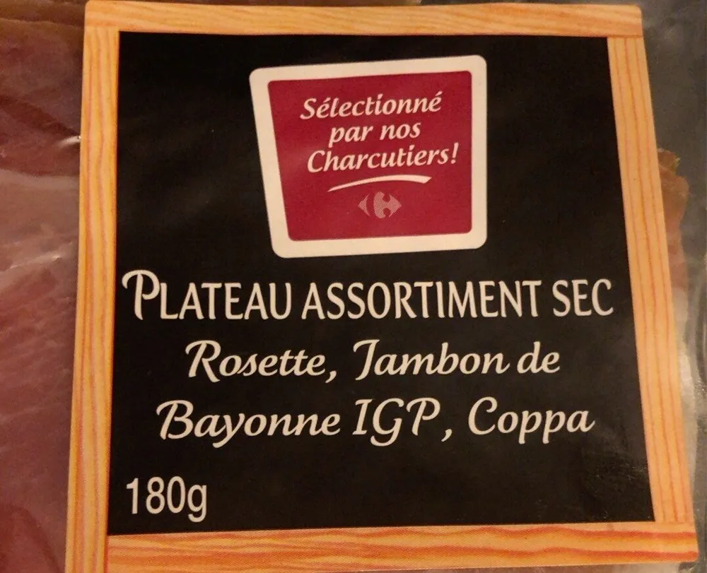 PLATEAU ASSORTIMENT SEC Jambon de Bayonne IGP, Rosette, Coppa