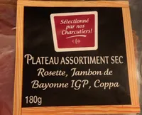PLATEAU ASSORTIMENT SEC Jambon de Bayonne IGP, Rosette, Coppa