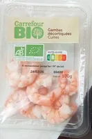 Gambas décortiquées cuites