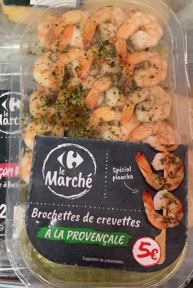 Brochettes de crevettes à l'ail et au persil