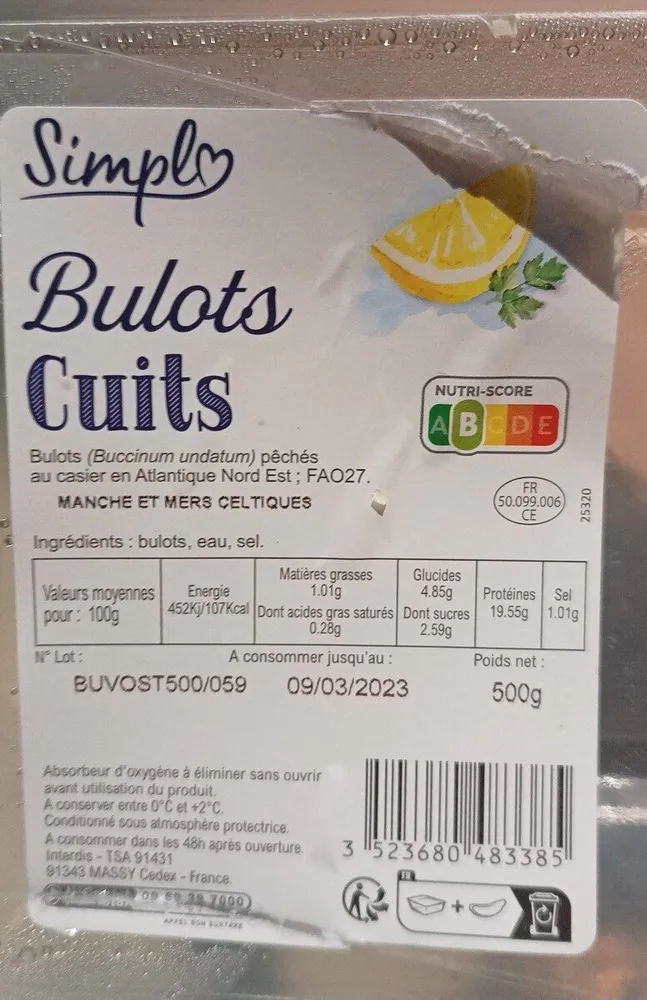 Bulots cuits