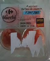 4 Verrines tartare de saumon tzatziki