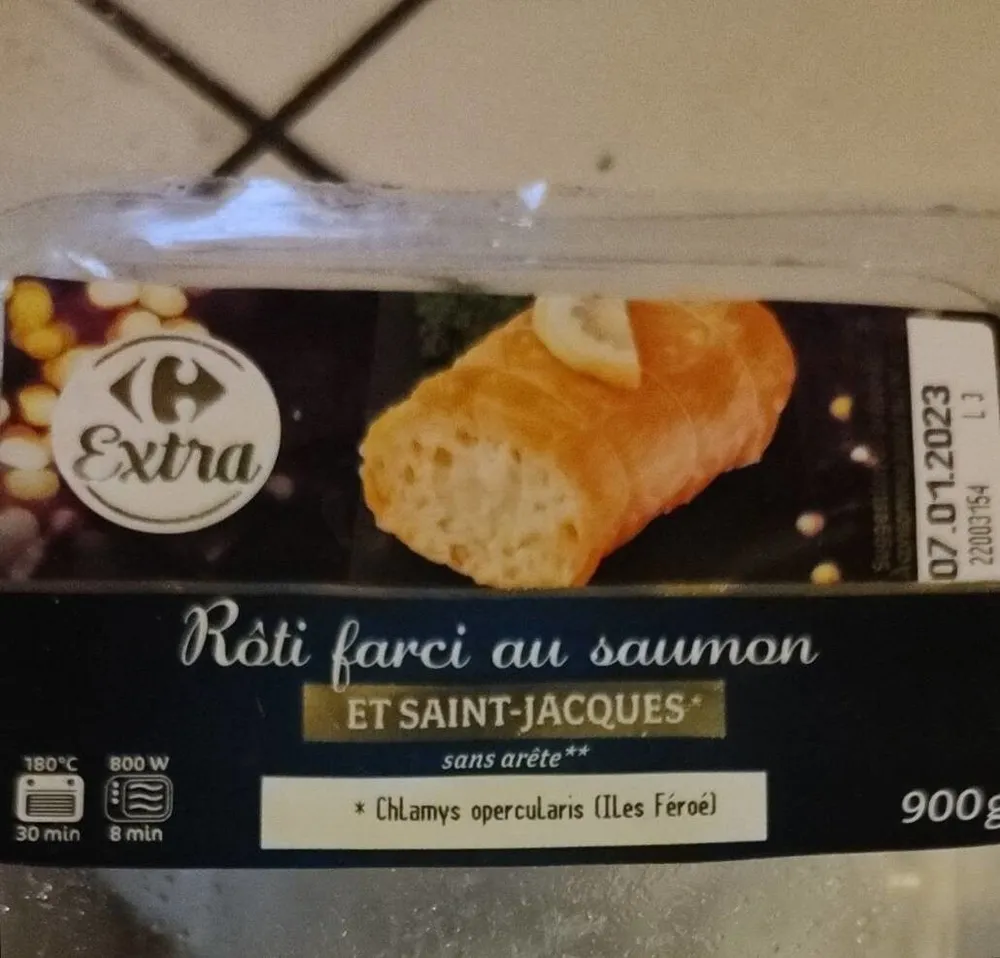 Rôti farci au saumon et Saint Jacques*