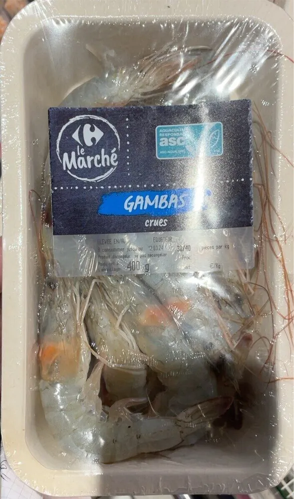 Gambas crues