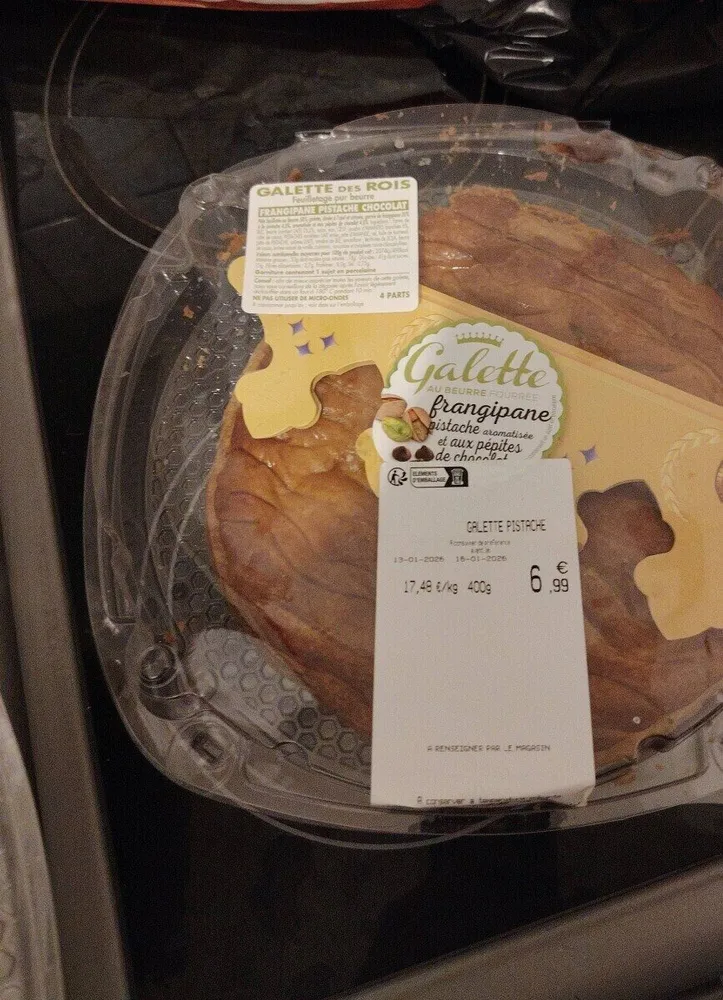 Galette des rois pistache chocolat