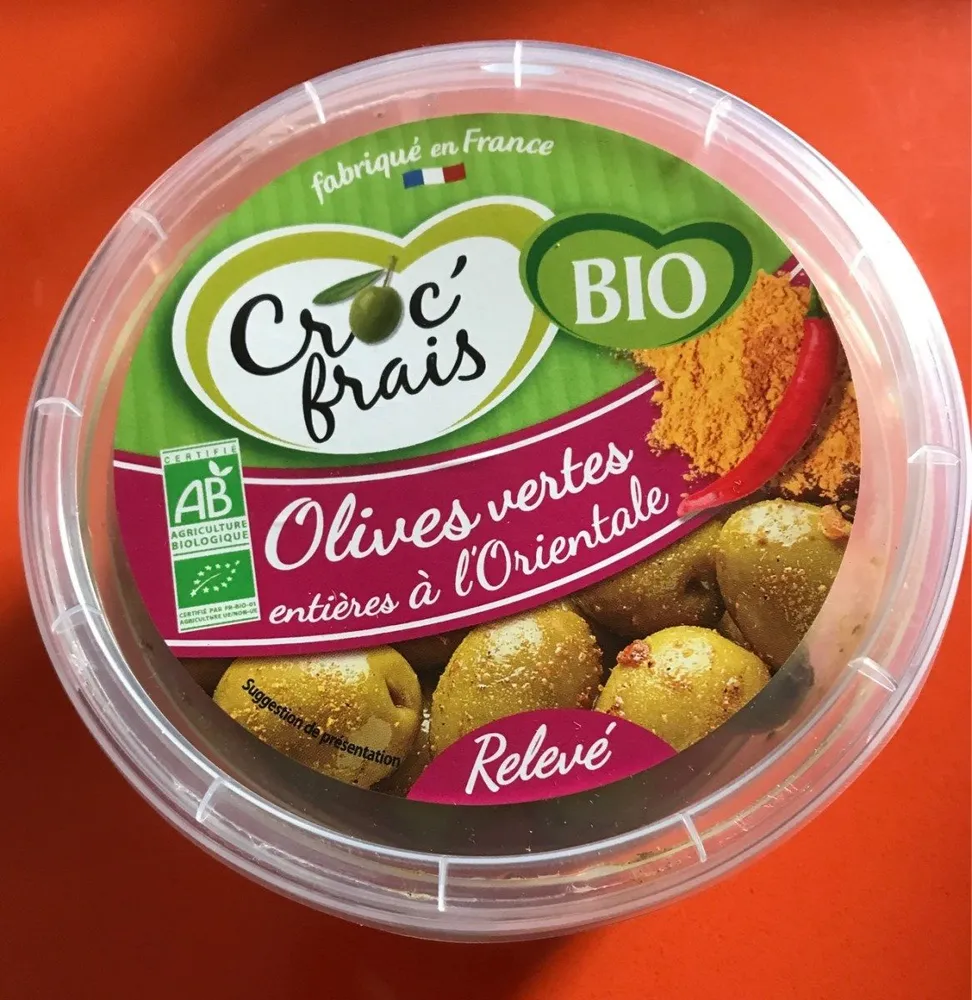 Olives vertes entières a l'Orientale