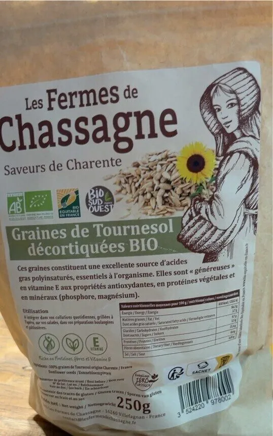 Graine de tournesol décortiqué