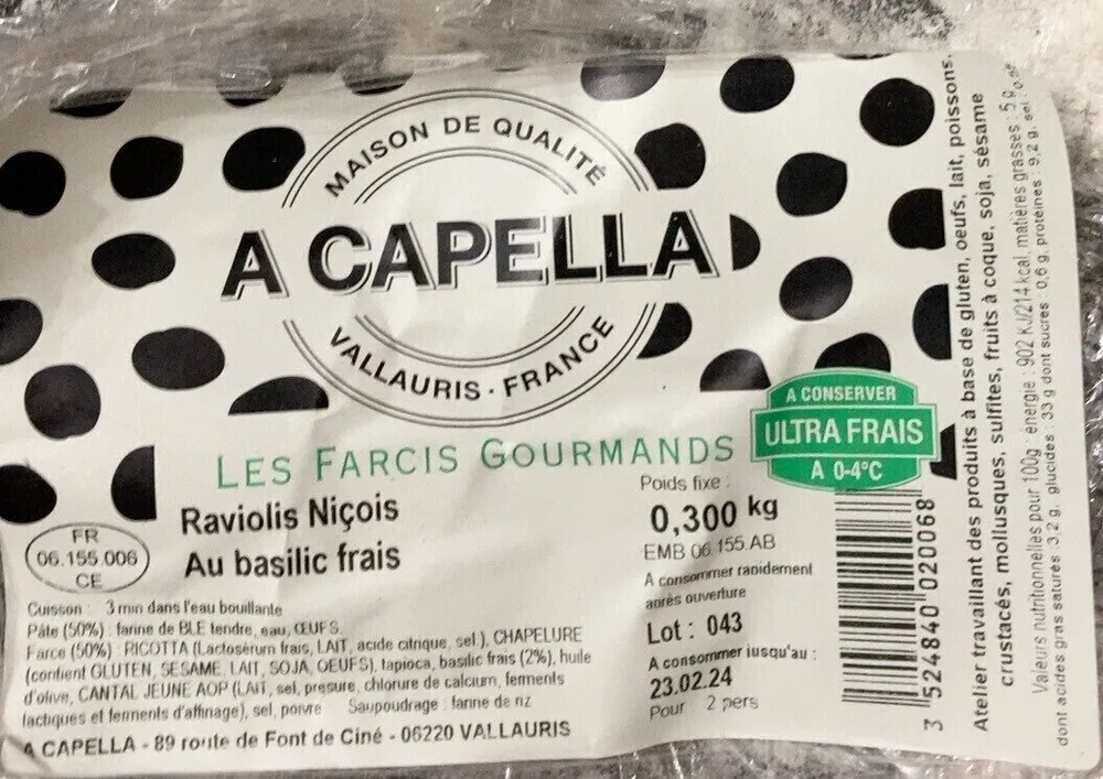 Ravioli Nicois Au Basilic