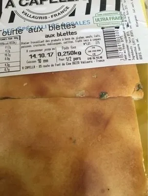 Tourte aux blettes