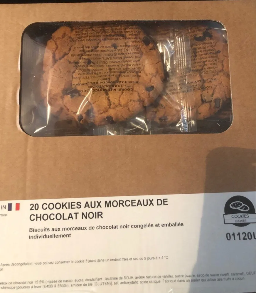 Cookies aux morceaux de chocolat