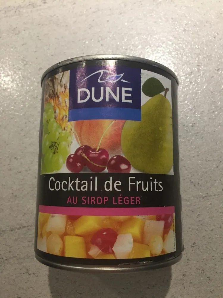 Cocktail de fruits au sirop léger
