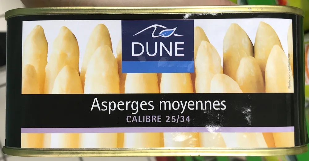Asperges moyennes calibre 25/34
