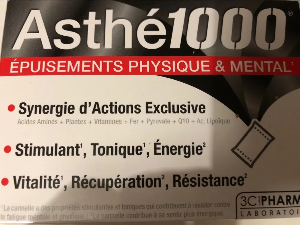 Asthe1000 Epuisement Physique Et Mental 10 Sachets
