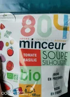 Soupe silhouette tomate basilic