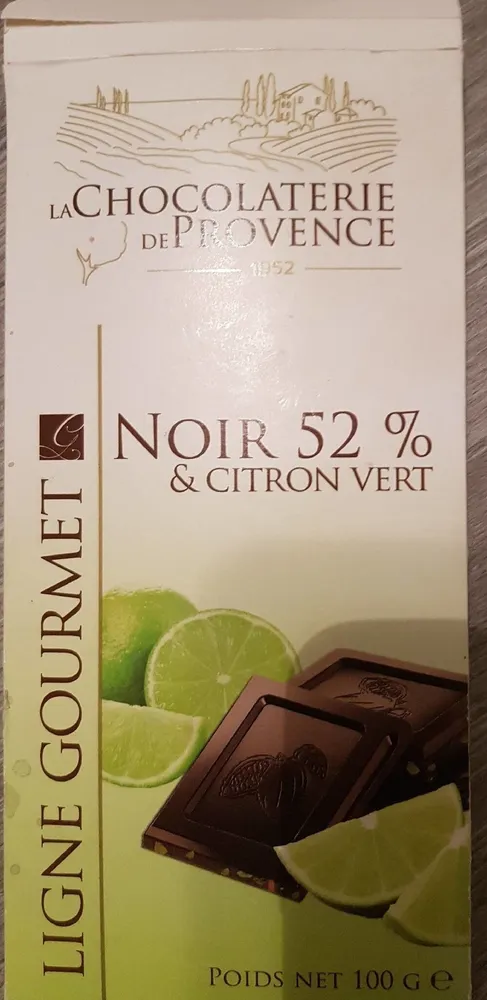 Noir 52% et citron vert