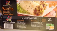 Burrito bœuf et sauce salsa