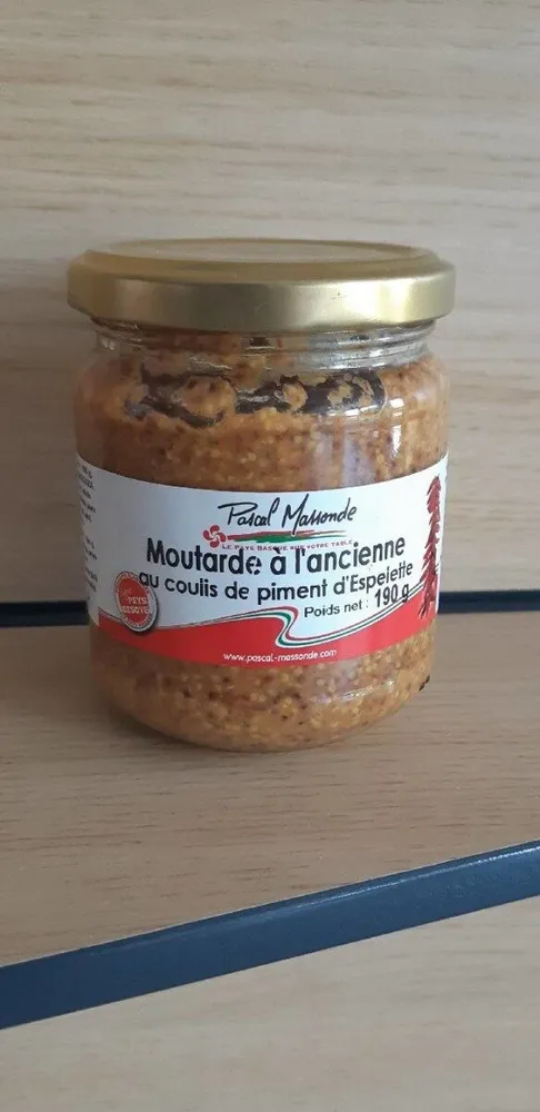 Moutarde à l'ancienne au piment d'Espelette
