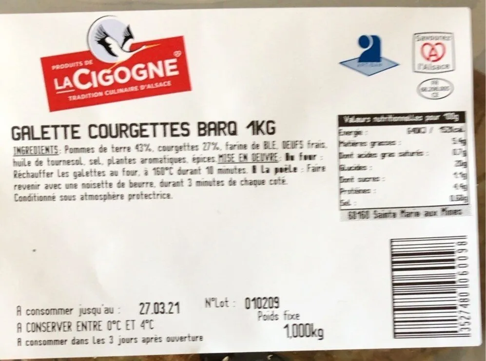 Galette gourgettes