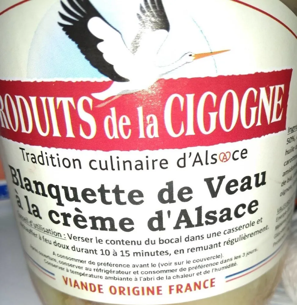 Blanquette de veau à la crème d'alsace