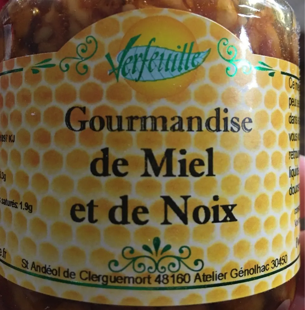 Gourmandise de miel et de noix