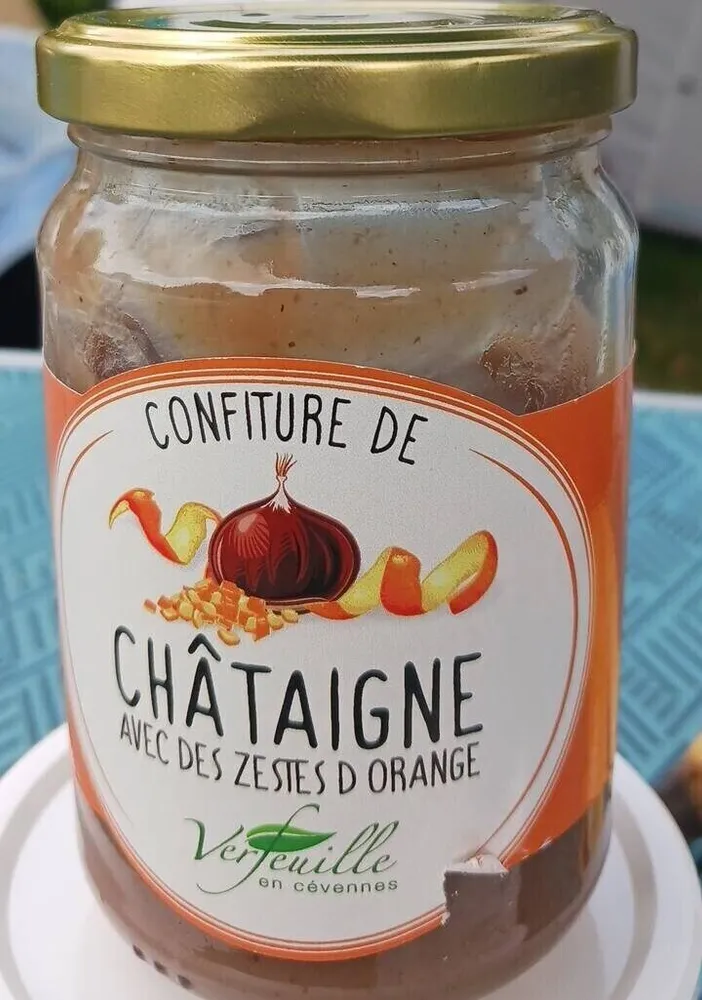 Confiture de châtaignes avec des zestes d'orange