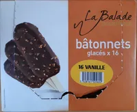 Bâtonnets glacés vanille